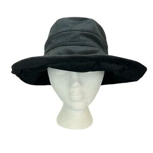 Panama Jack Black Sun Adjustable Wide Brim Hat O/S Bucket Beach Fishing Hiking